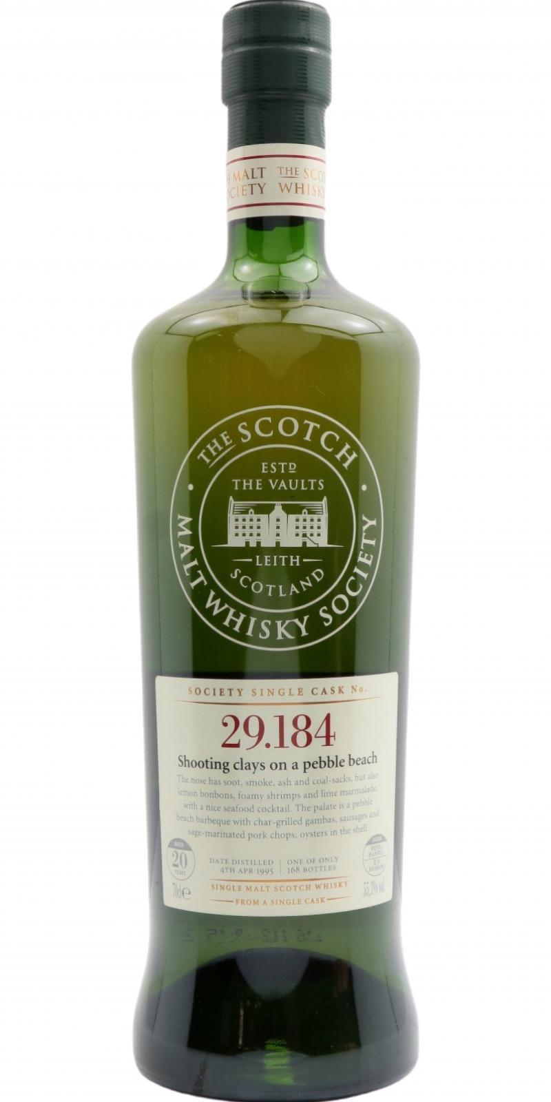 Laphroaig 1995 SMWS 29.184  Shooting clays on a pebble beach