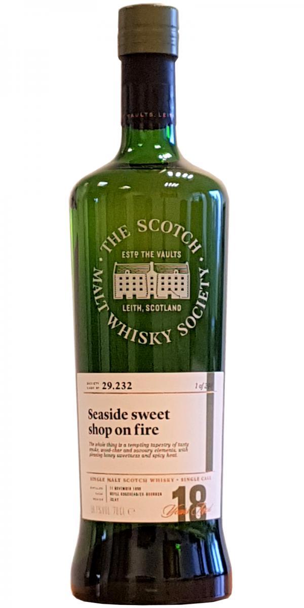 Laphroaig 1998 SMWS 29.232  Seaside sweet shop on fire