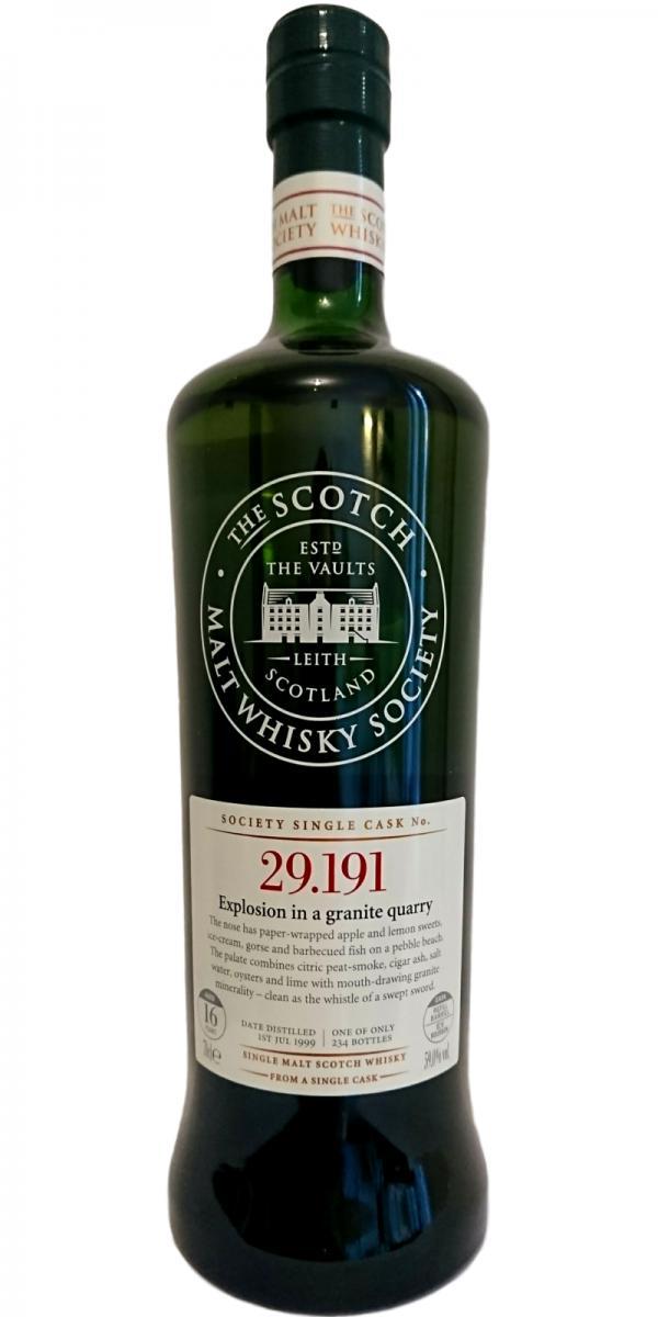 Laphroaig 1999 SMWS 29.191  Explosion in a granite quarry