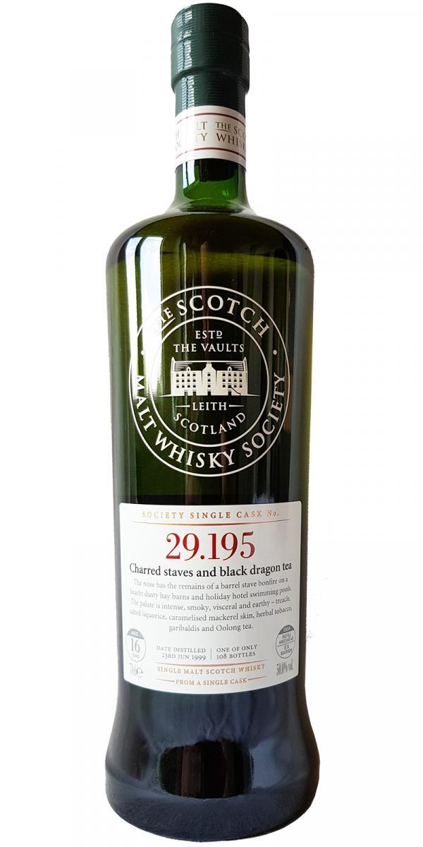 Laphroaig 1999 SMWS 29.195  Charred staves and black dragon tea