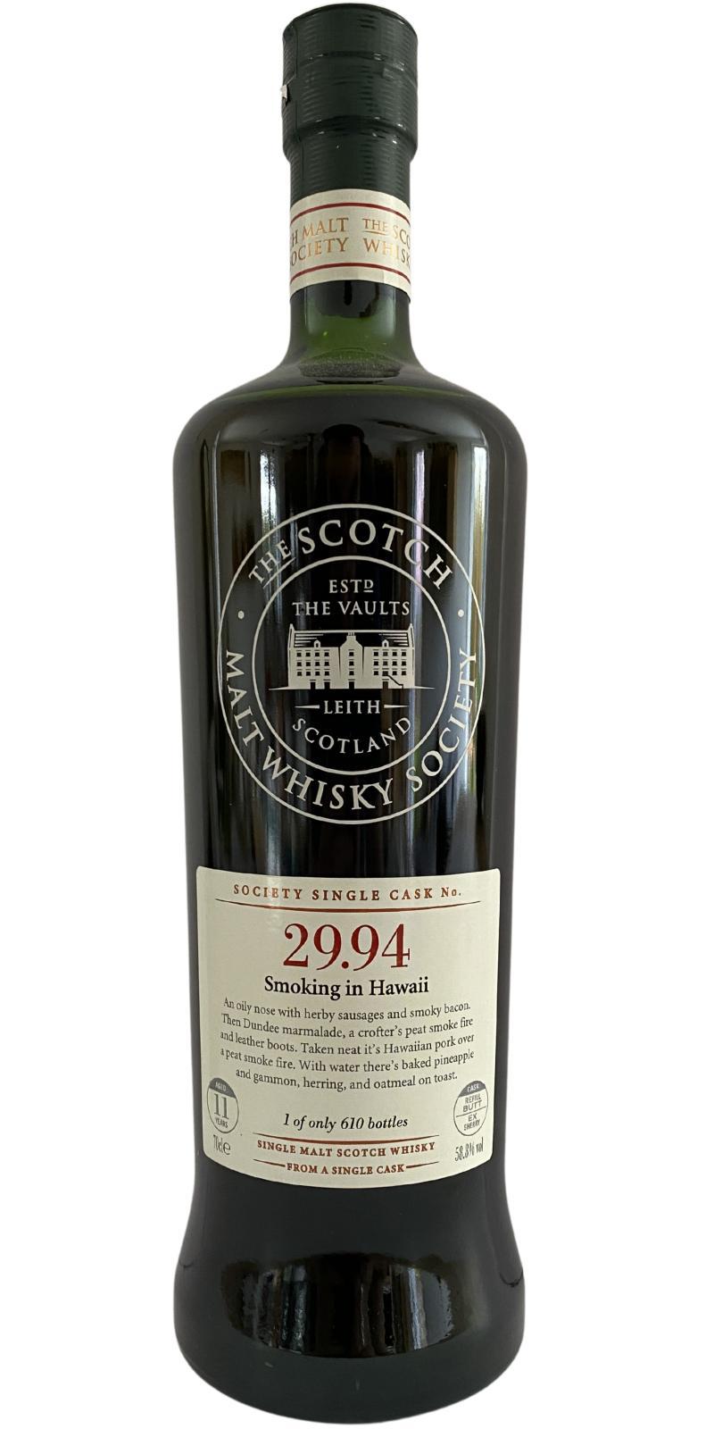 Laphroaig 1999 SMWS 29.94  Smoking in Hawaii