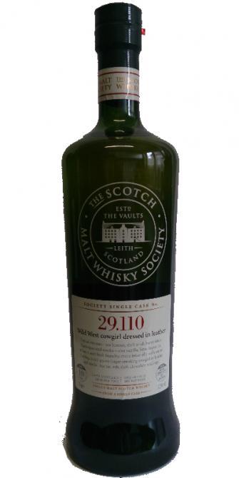 Laphroaig 2001 SMWS 29.110  Wild West cowgirl dressed in leather