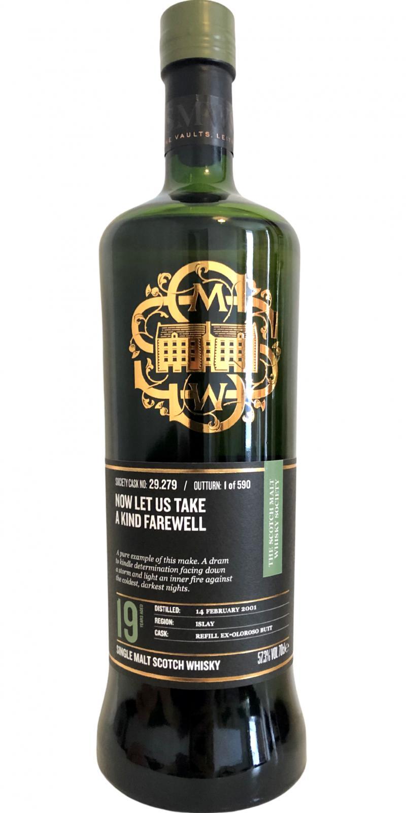 Laphroaig 2001 SMWS 29.279  Now let us take a kind farewell