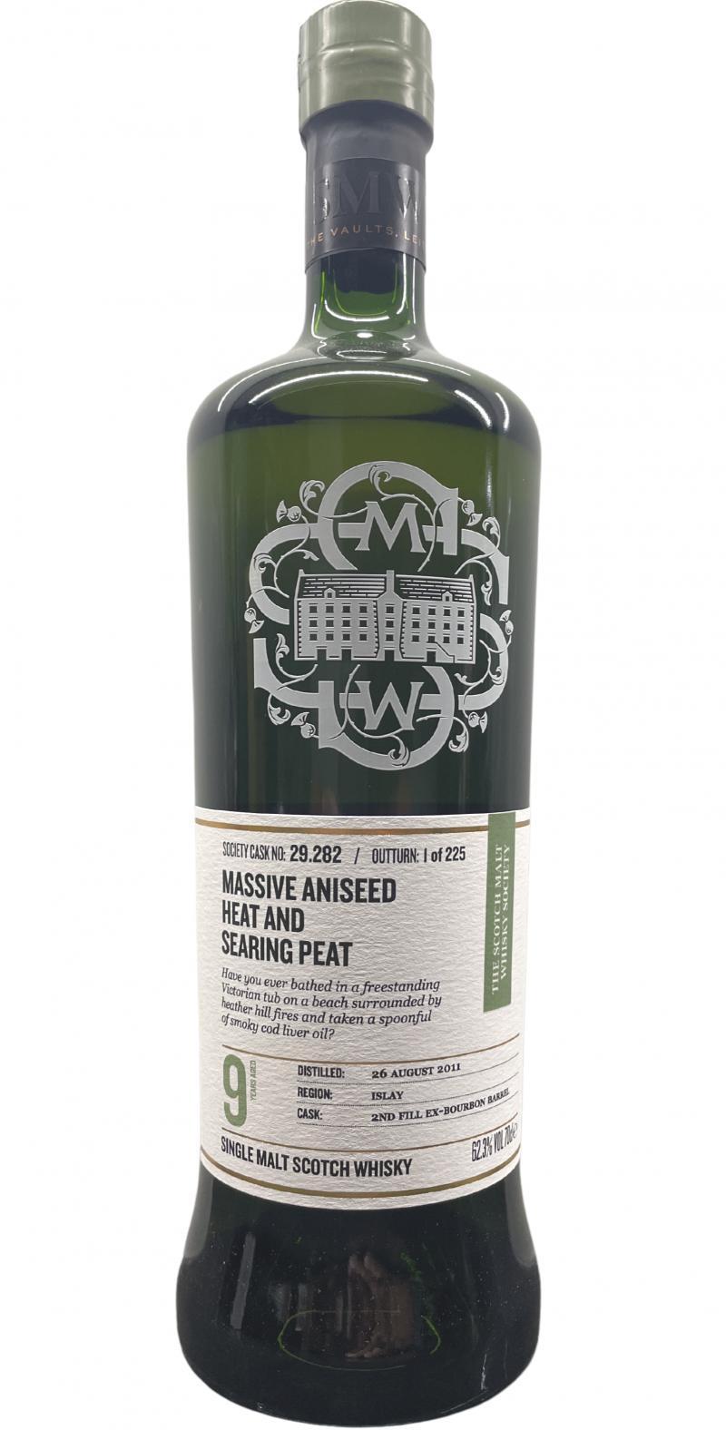 Laphroaig 2011 SMWS 29.282  Massive aniseed heat and searing peat