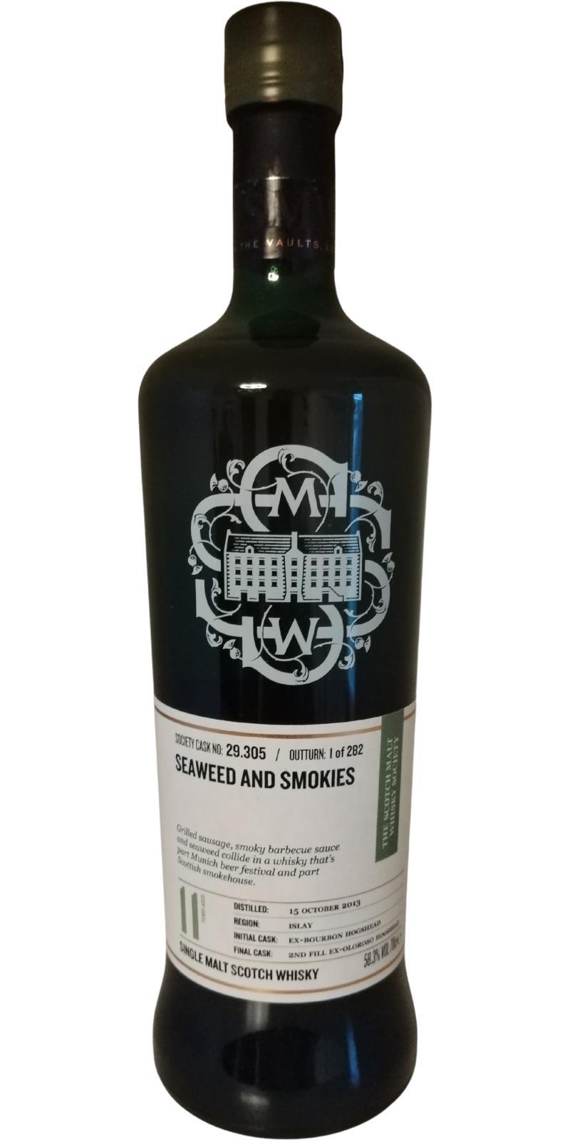 Laphroaig 2013 SMWS 29.305  Seaweed and smokies