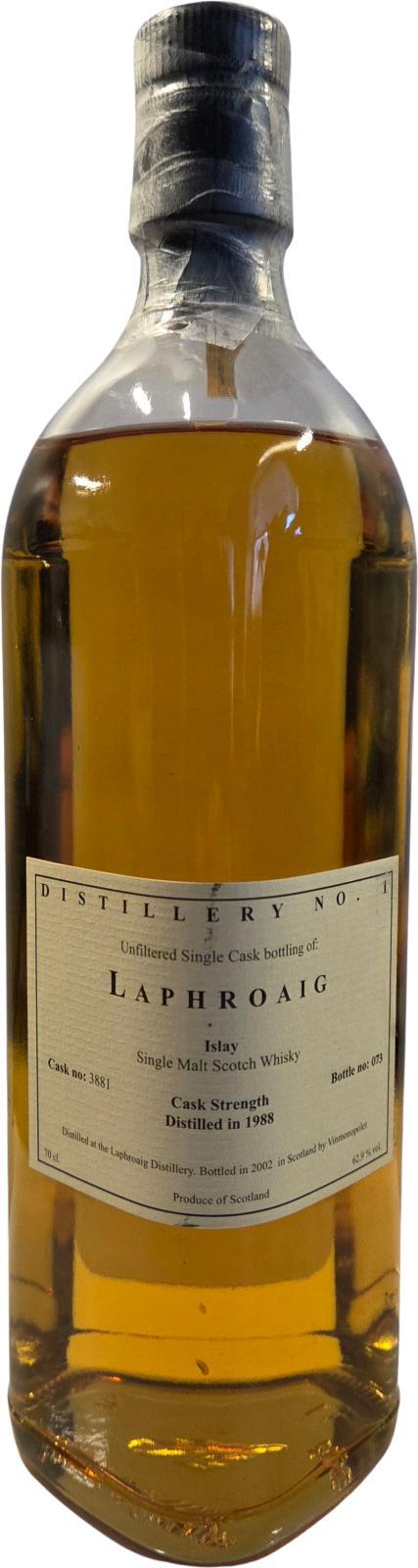 Laphroaig 1988 Vnmp      Distillery No. 1