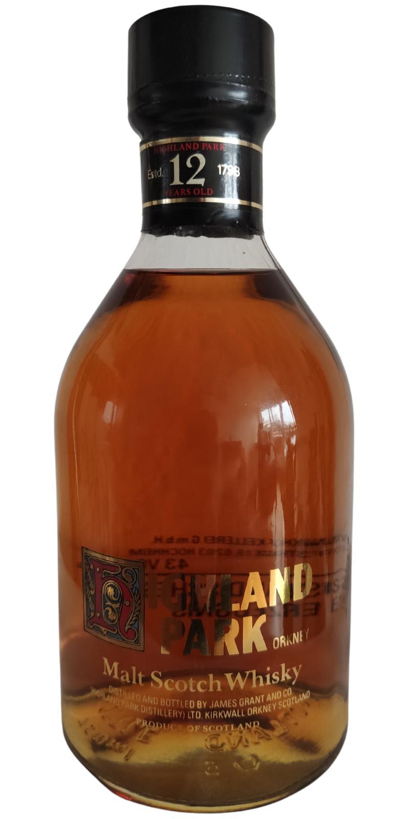 Highland Park 12-year-old Screen printed label - Malt Scotch Whisky