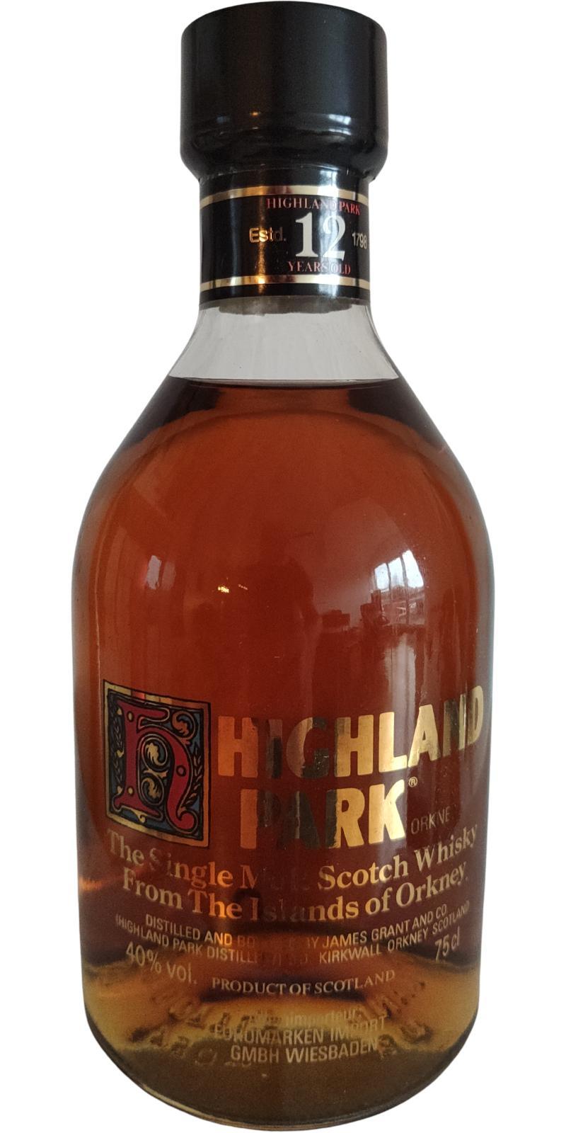 Highland Park 12-year-old Screen printed label