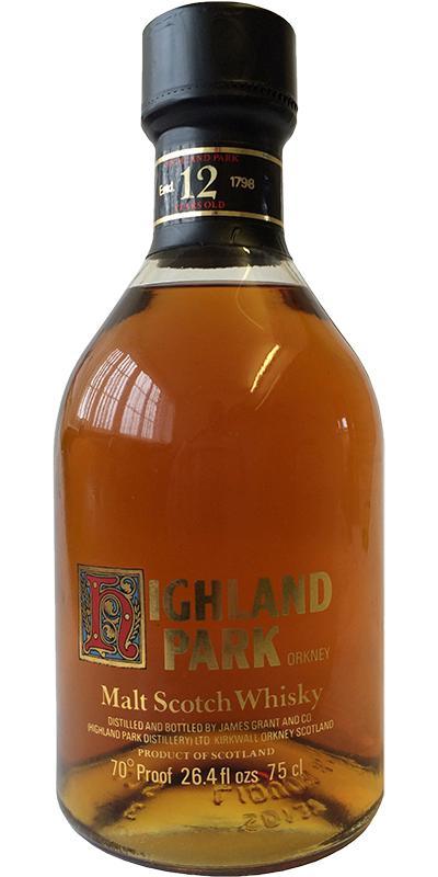 Highland Park 12-year-old Screen printed label - Malt Scotch Whisky