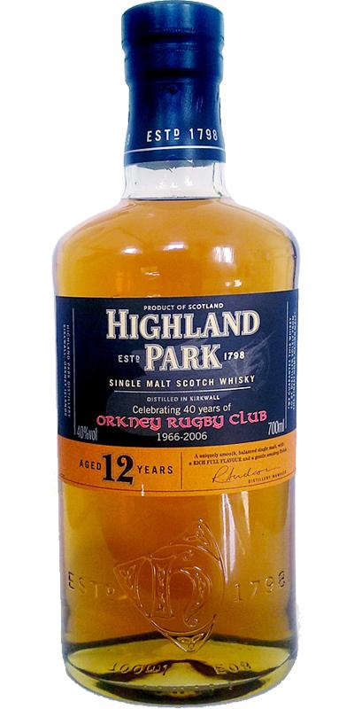 Highland Park 12-year-old Celebrating 40 years of Orkney Rugby Club