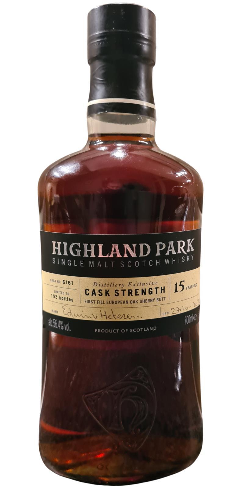 Highland Park 15-year-old Distillery Exclusive Cask Strength
