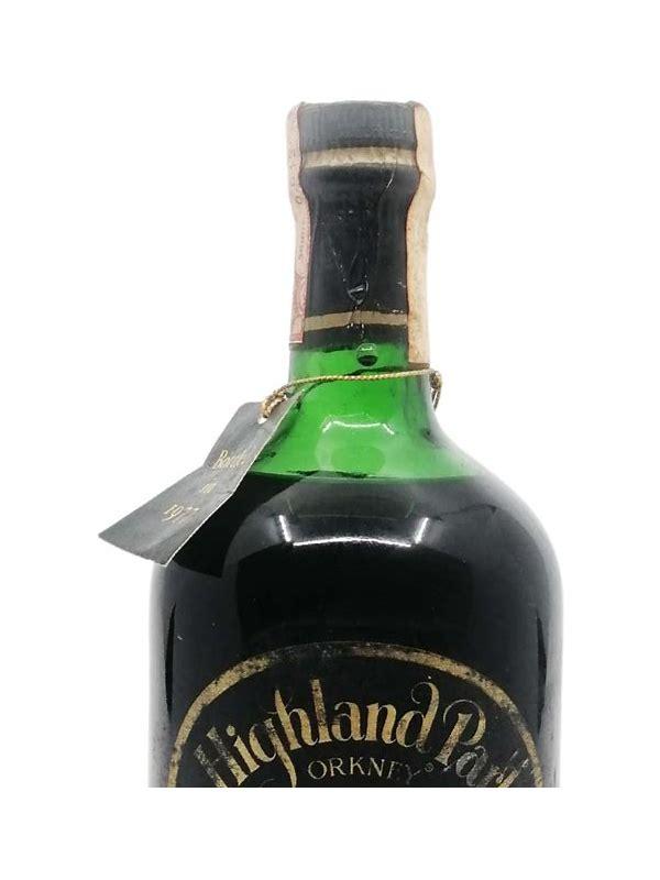 Highland Park 1959 Dumpy Green Bottle, Round black label, Ferraretto Import
