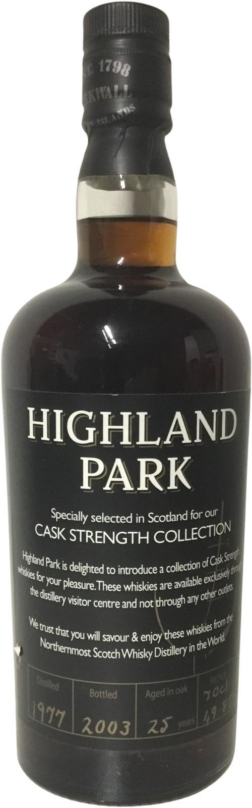 Highland Park 1977 Cask Strength Collection