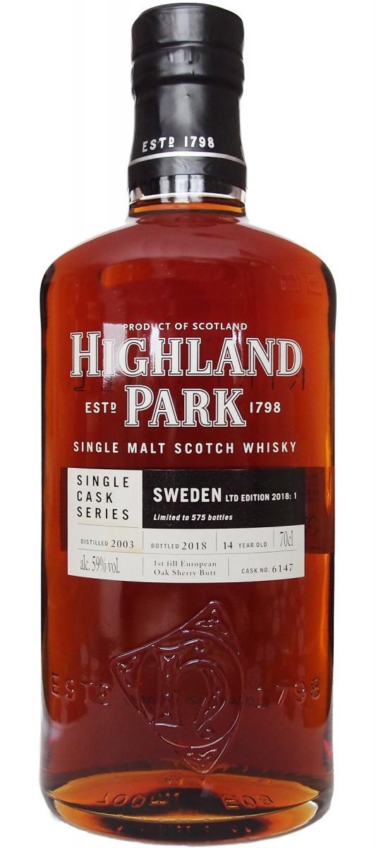 Highland Park 2003 Single Cask Series