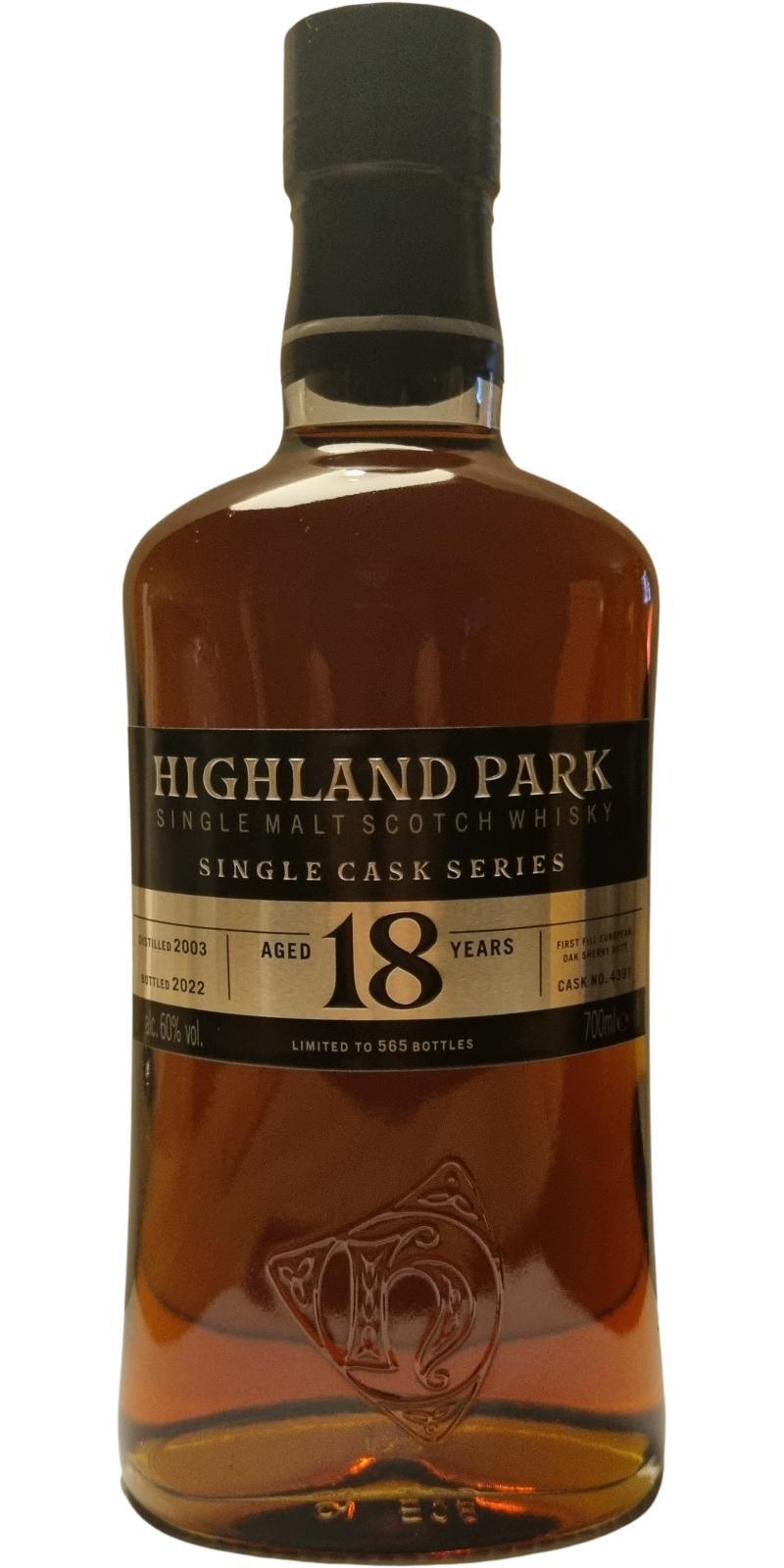Highland Park 2003 Single Cask Series