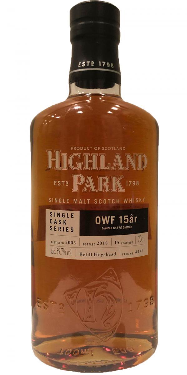 Highland Park 2003 Single Cask Series