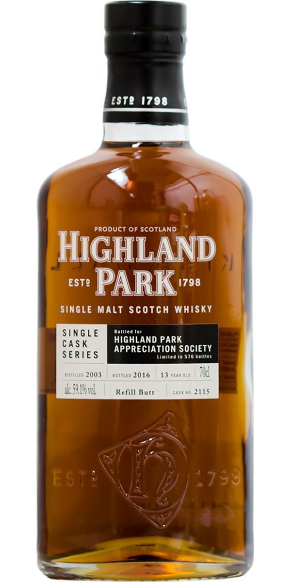Highland Park 2003 Single Cask Series