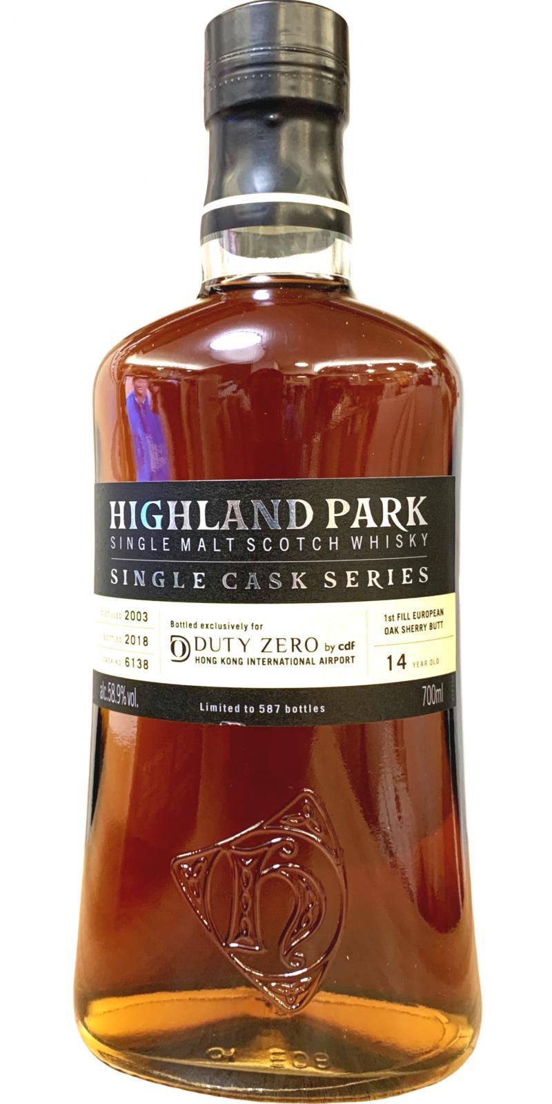 Highland Park 2003 Single Cask Series