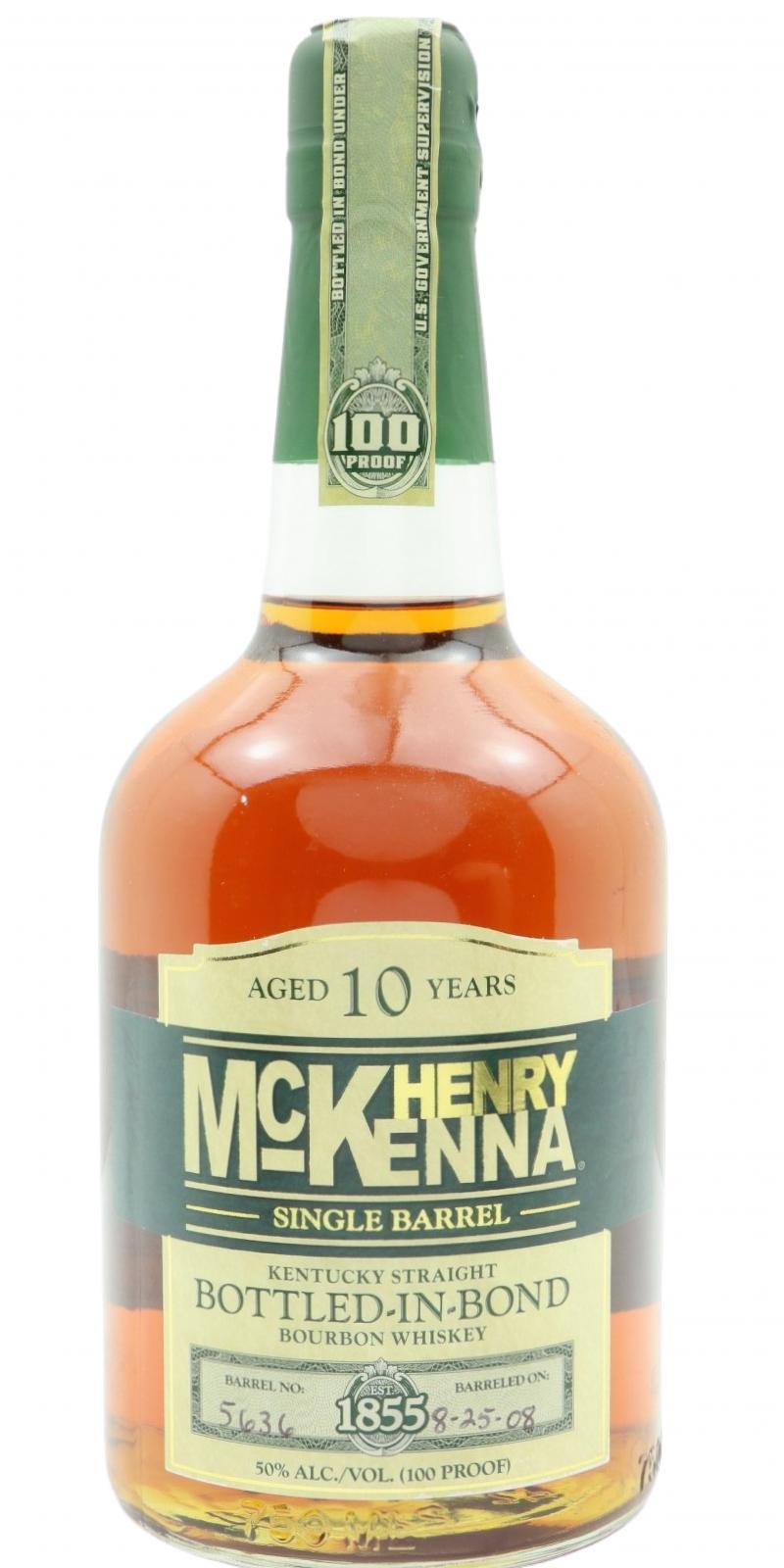 Henry McKenna 10-year-old  Single Barrel - Bottled in Bond