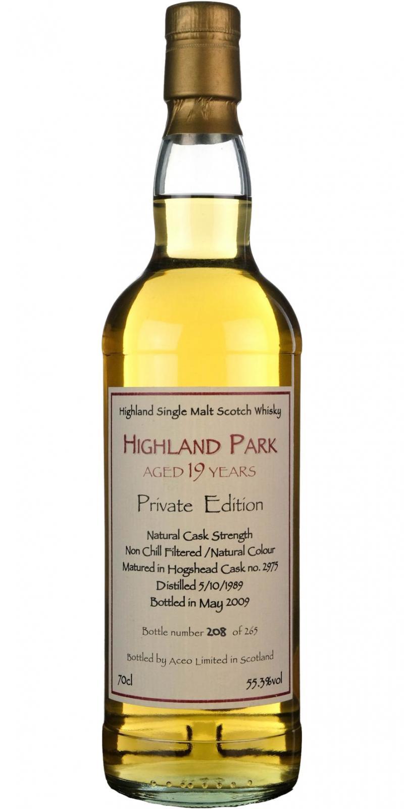 Highland Park 1989 AcL Private Edition