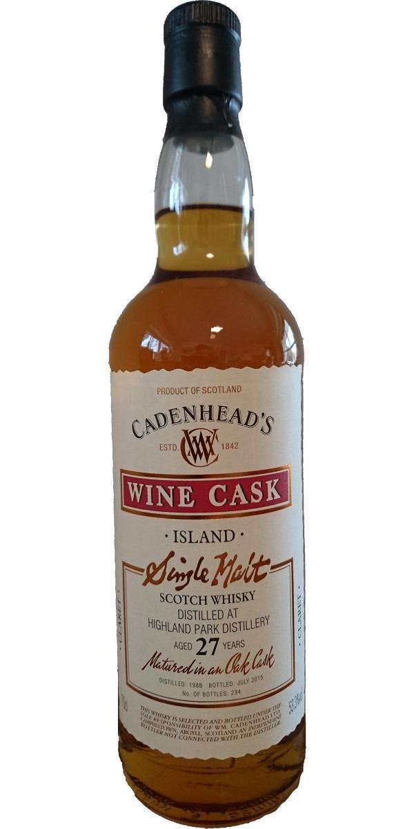Highland Park 1988 CA Wood Range - Wine Cask