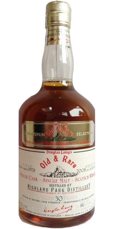 Highland Park 1978 DL Old & Rare - The Platinum Selection