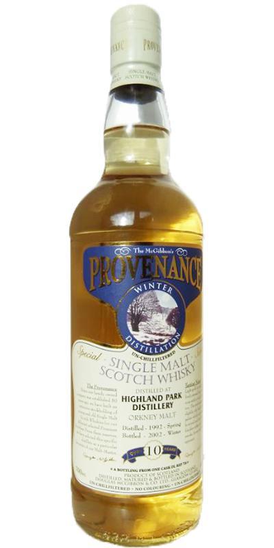 Highland Park 1992 McG McGibbon's Provenance