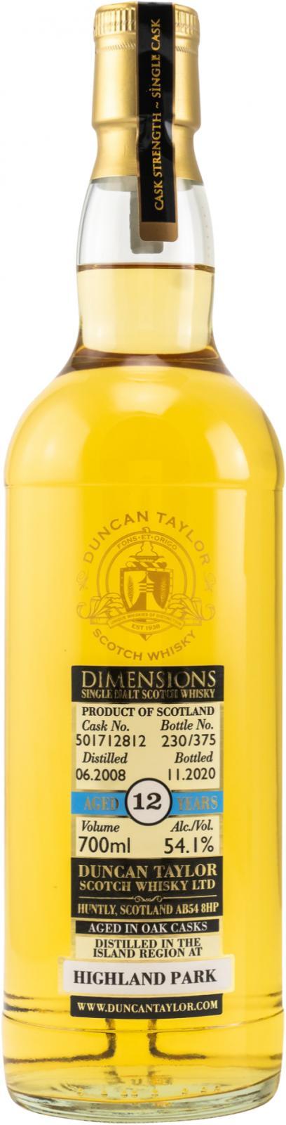 Highland Park 2008 DT Dimensions