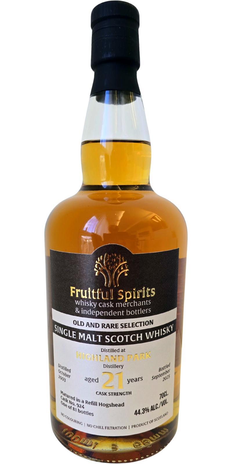 Highland Park 2003 FrSp Old and Rare Selection