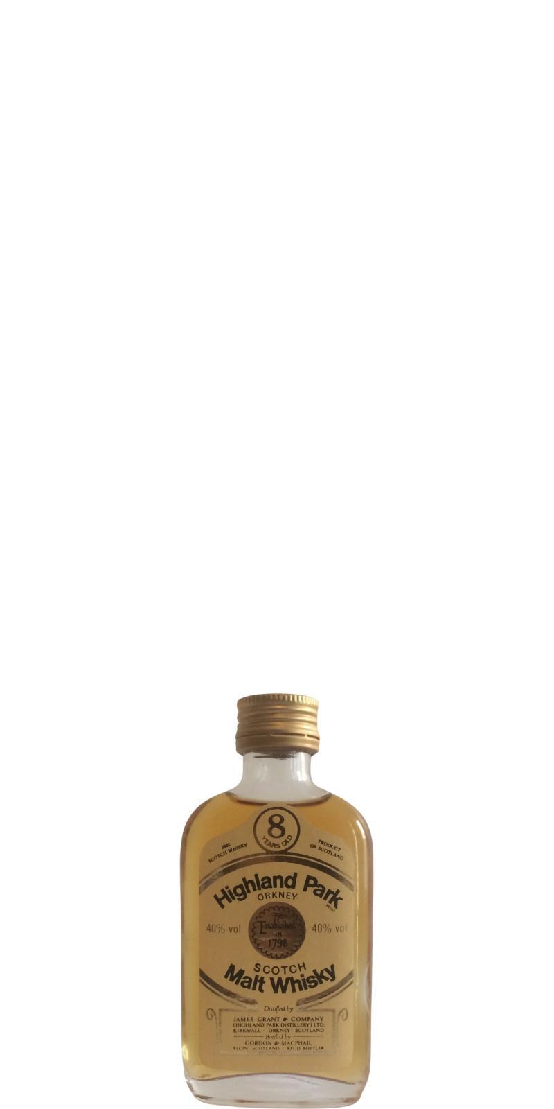 Highland Park 08-year-old GM Scotch Malt Whisky - Miniature