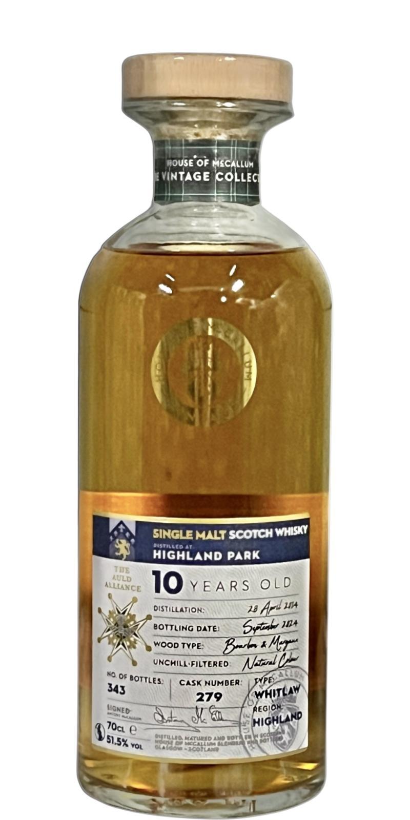 Highland Park 2014 HoMc The Auld Alliance Vintage collection