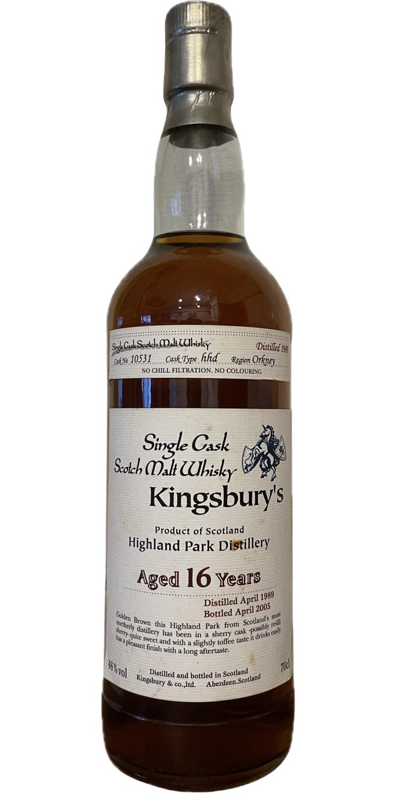 Highland Park 1989 Kb Single Cask