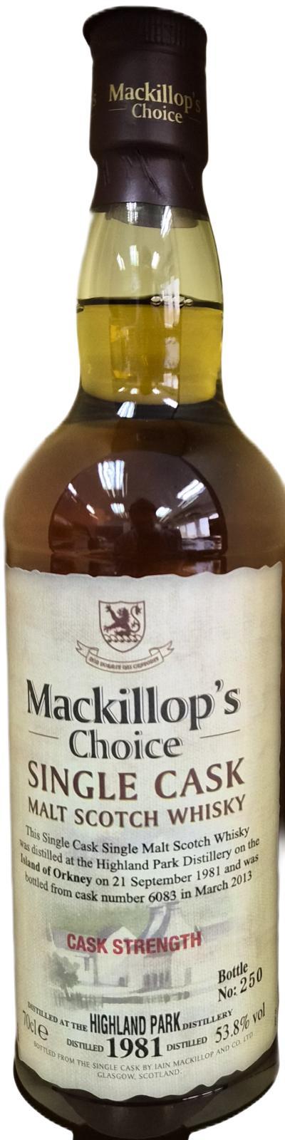 Highland Park 1981 McC Single Cask