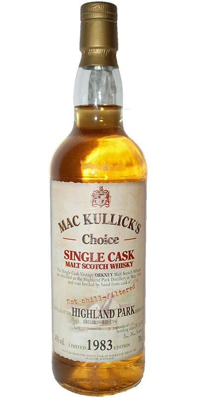 Highland Park 1983 McC Mac Kullick's Choice - Single Cask