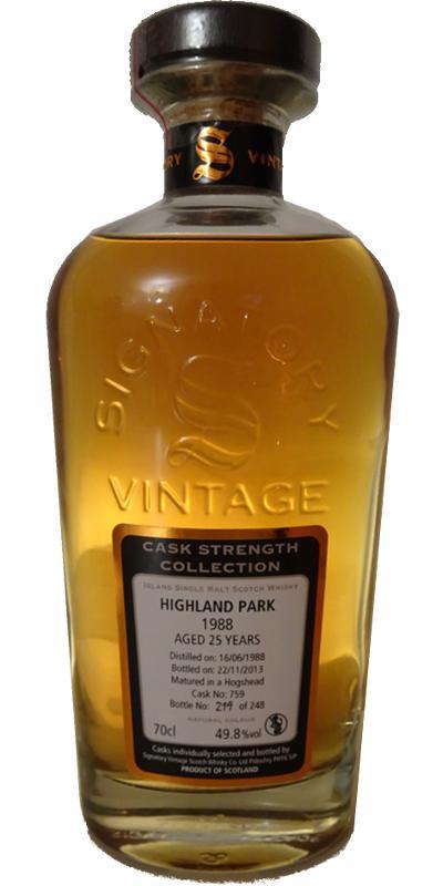 Highland Park 1988 SV Cask Strength Collection