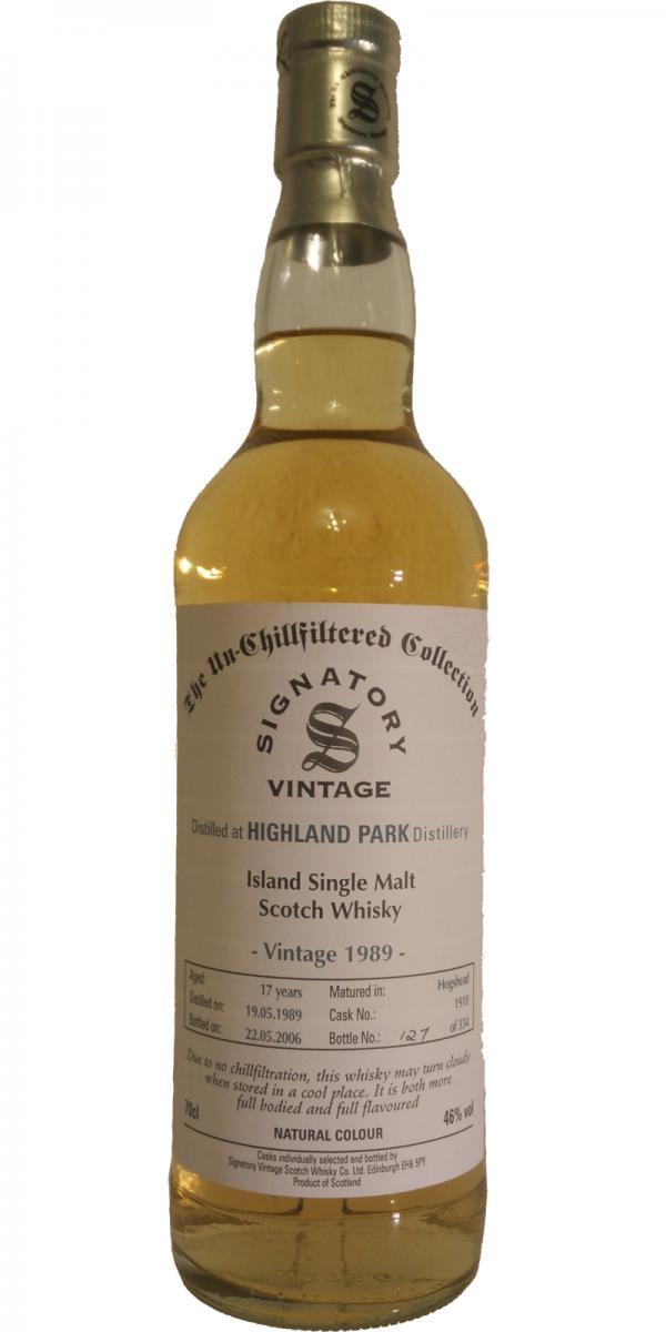 Highland Park 1989 SV The Un-Chillfiltered Collection