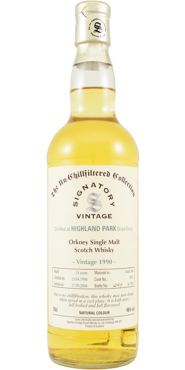Highland Park 1990 SV The Un-Chillfiltered Collection