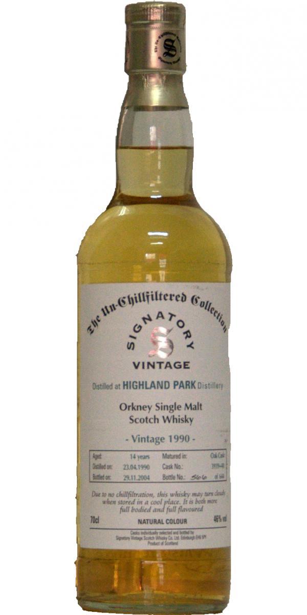 Highland Park 1990 SV The Un-Chillfiltered Collection