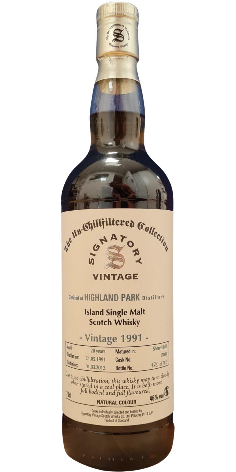 Highland Park 1991 SV The Un-Chillfiltered Collection
