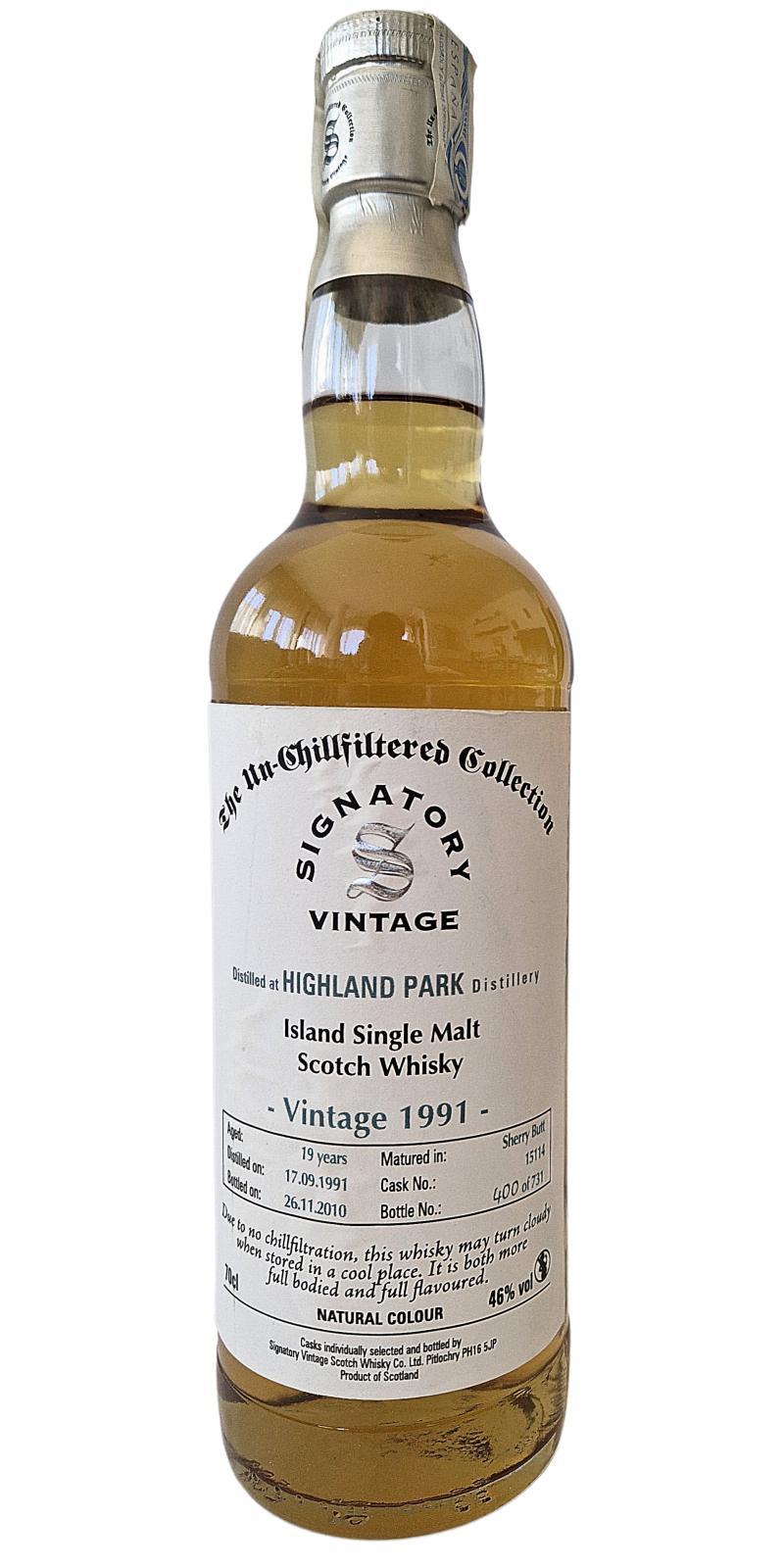 Highland Park 1991 SV The Un-Chillfiltered Collection
