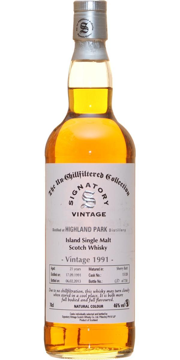 Highland Park 1991 SV The Un-Chillfiltered Collection