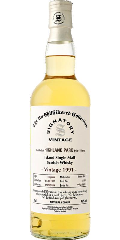 Highland Park 1991 SV The Un-Chillfiltered Collection