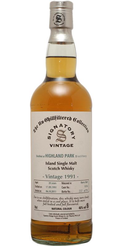 Highland Park 1991 SV The Un-Chillfiltered Collection