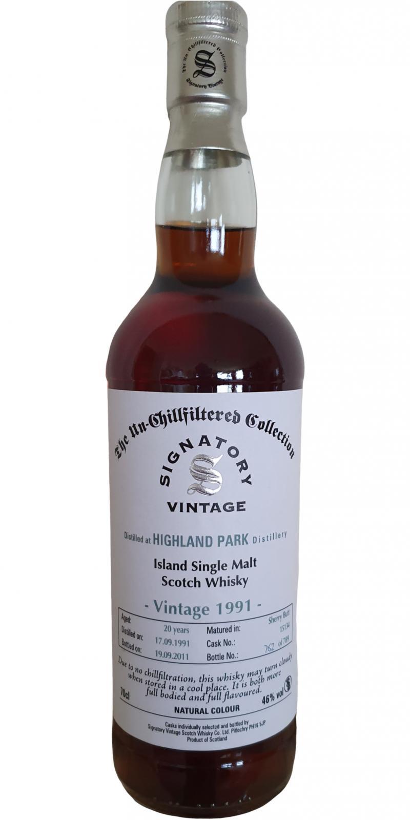 Highland Park 1991 SV The Un-Chillfiltered Collection
