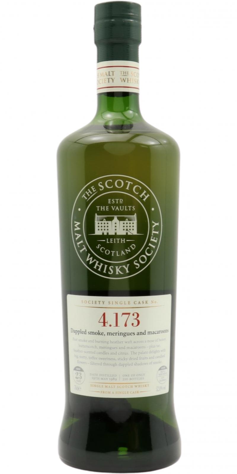 Highland Park 1989 SMWS 4.173 Dappled smoke, meringues and macaroons