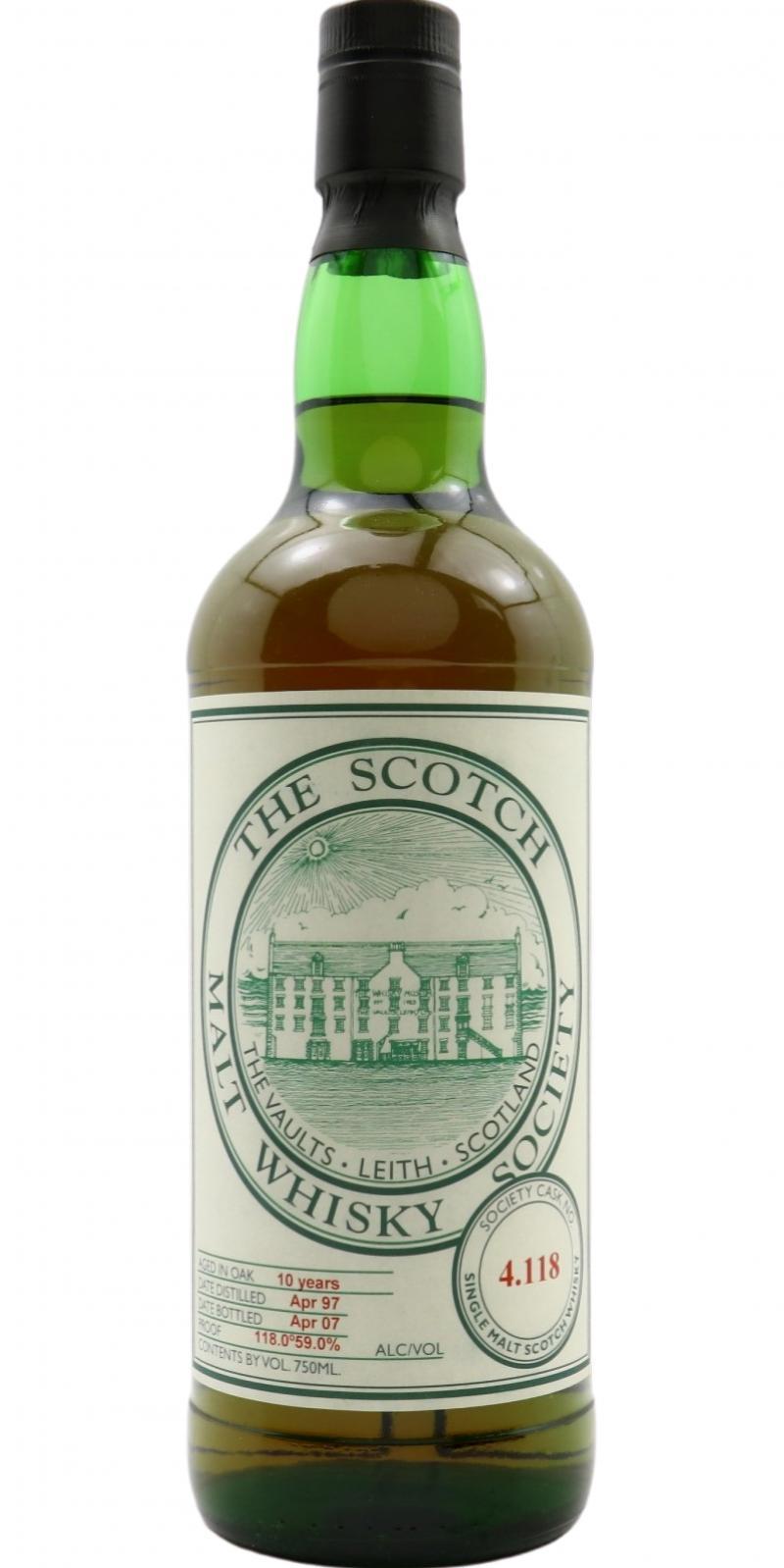 Highland Park 1997 SMWS 4.118 Smoke, peat and orange marmalade