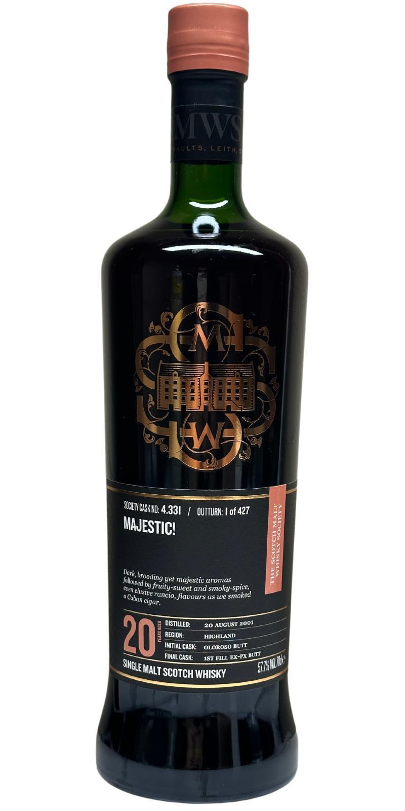 Highland Park 2001 SMWS 4.331 Majestic!
