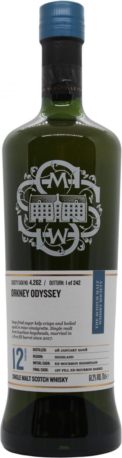 Highland Park 2008 SMWS 4.262 Orkney Odyssey