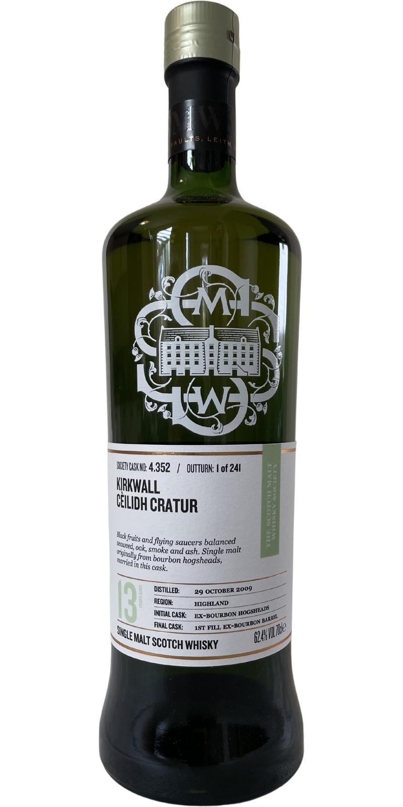 Highland Park 2009 SMWS 4.352 Kirkwall cèilidh cratur