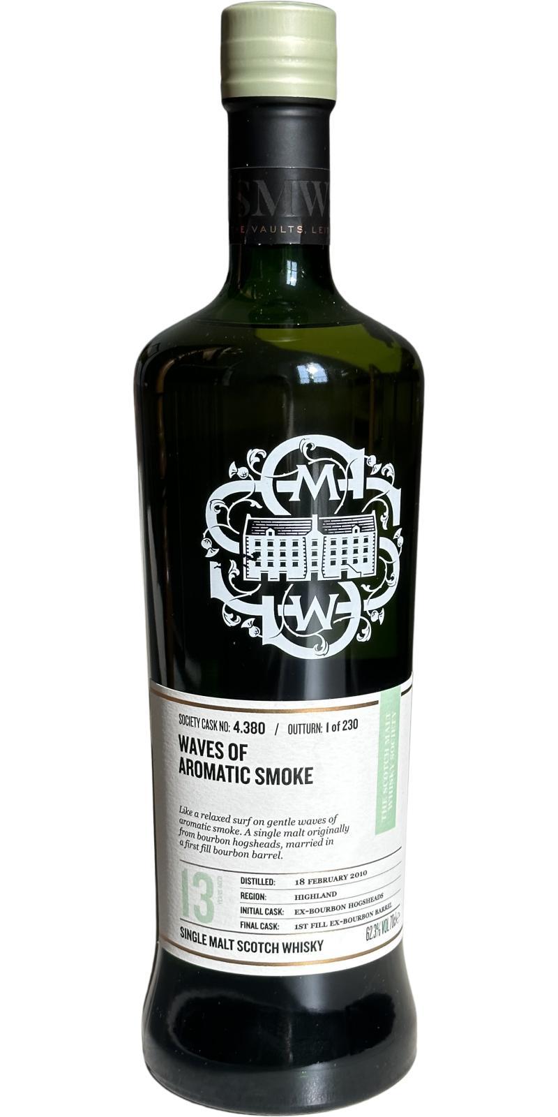 Highland Park 2010 SMWS 4.380 Waves of aromatic smoke